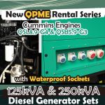 New QPME Rental Series: 125kVA & 250kVA Diesel Generator Sets
