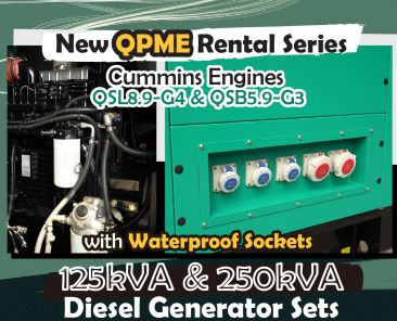 New QPME Rental Series: 125kVA & 250kVA Diesel Generator Sets