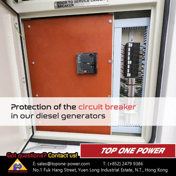 Protection of circuit breaker in our diesel generators Top One Power