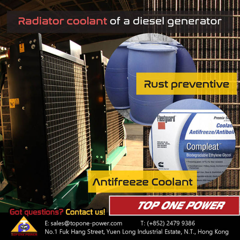 Radiator coolant of a diesel generator Rust preventive & Antifreeze